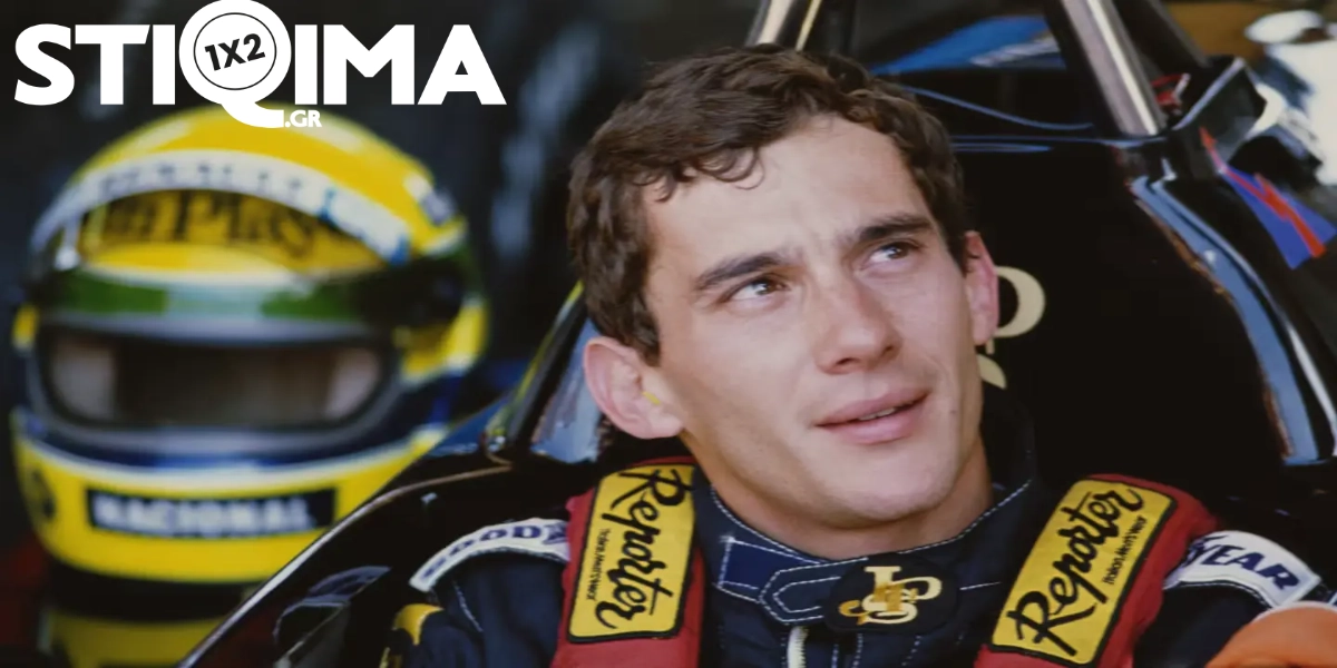 Ο Ayrton Senna στο cockpit της Lotus 98T κατά τη διάρκεια προπόνησης